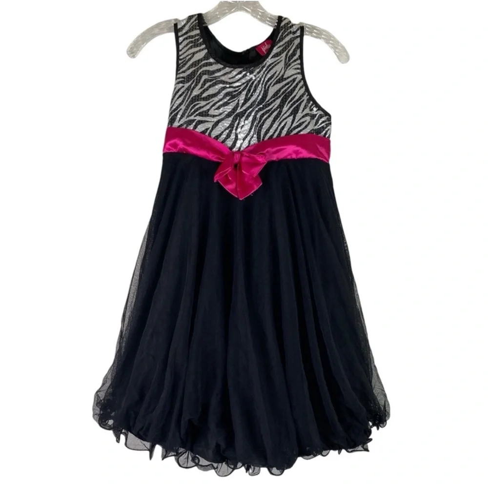 3‎ Girls Dresses XL 14-16 Wonder Nation Pinky Justice Sequins Glitter Sparkly